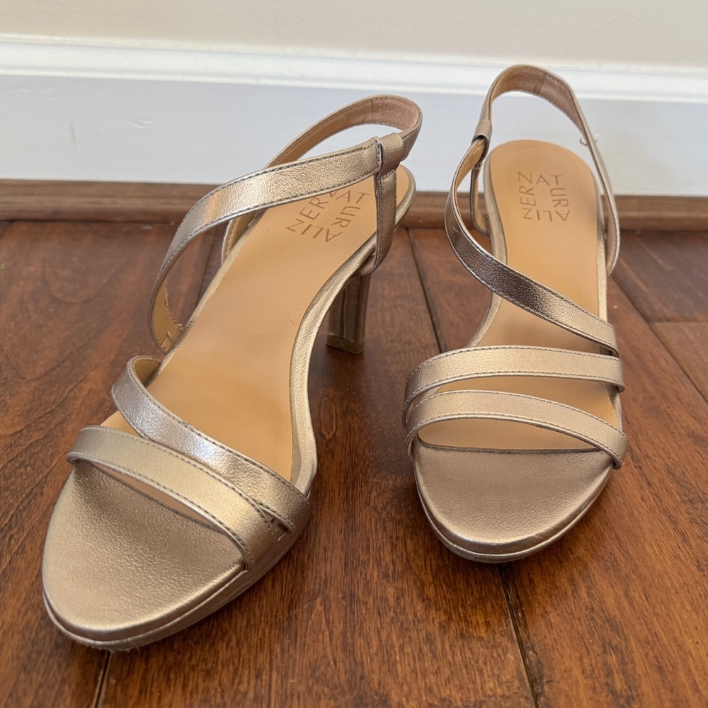 Naturalizer Metallic Strappy Heels